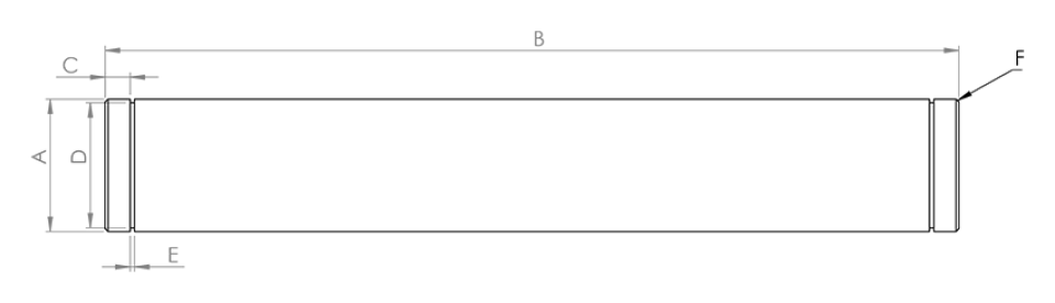 Straight Pin Technical Drawing