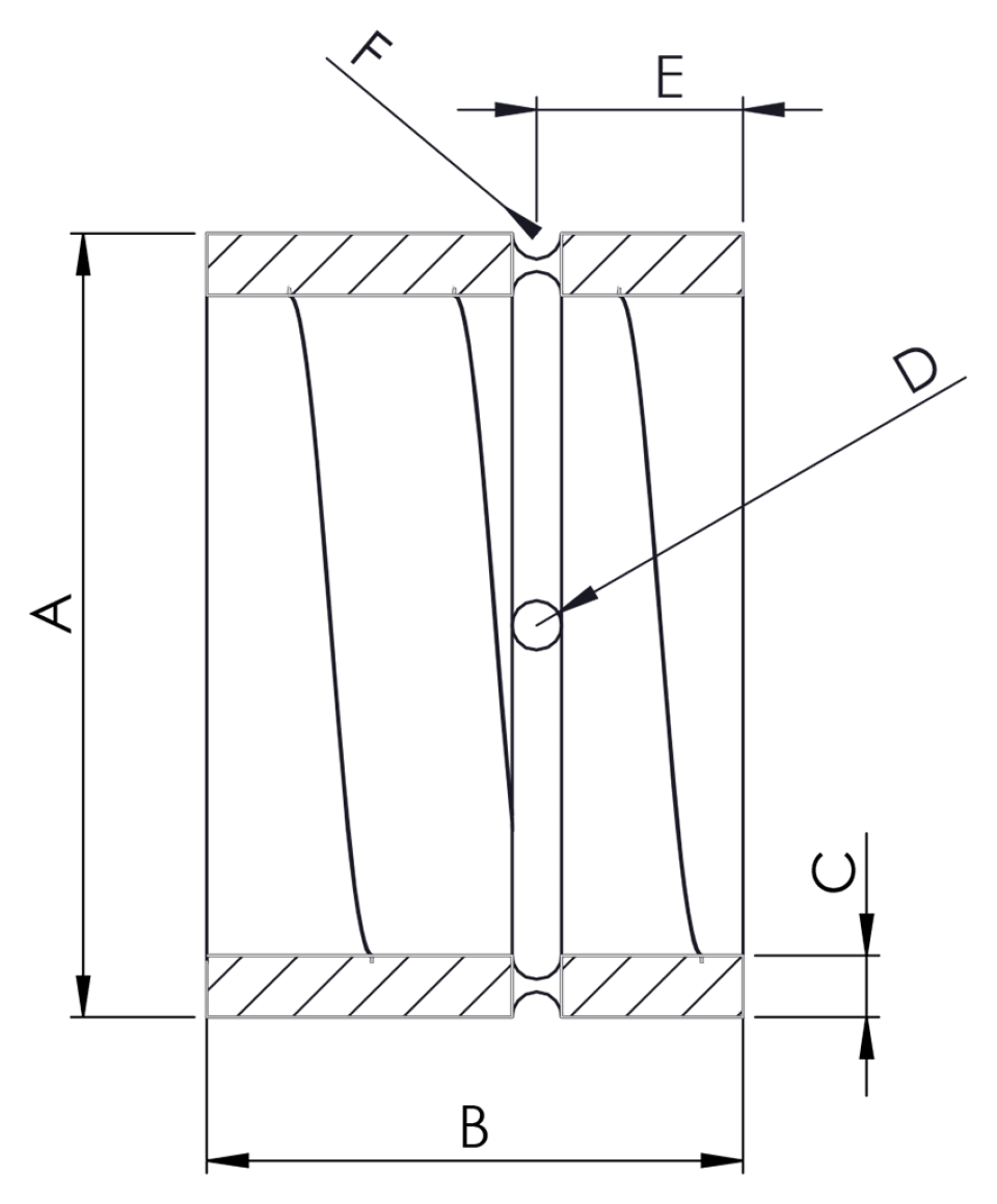 Slotted Bushing Technical Drawing